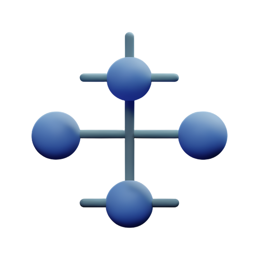 network 3d rendering icon illustration png