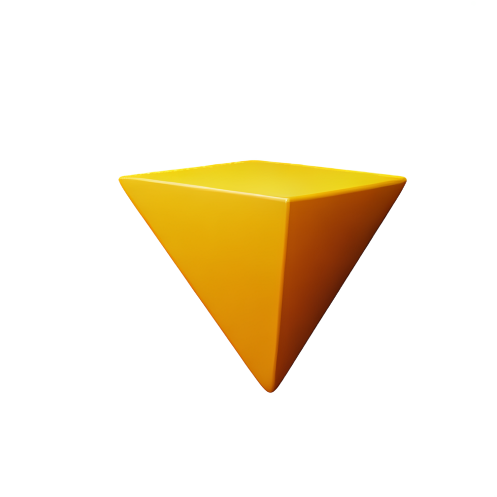 triangle 3d rendering icon illustration png