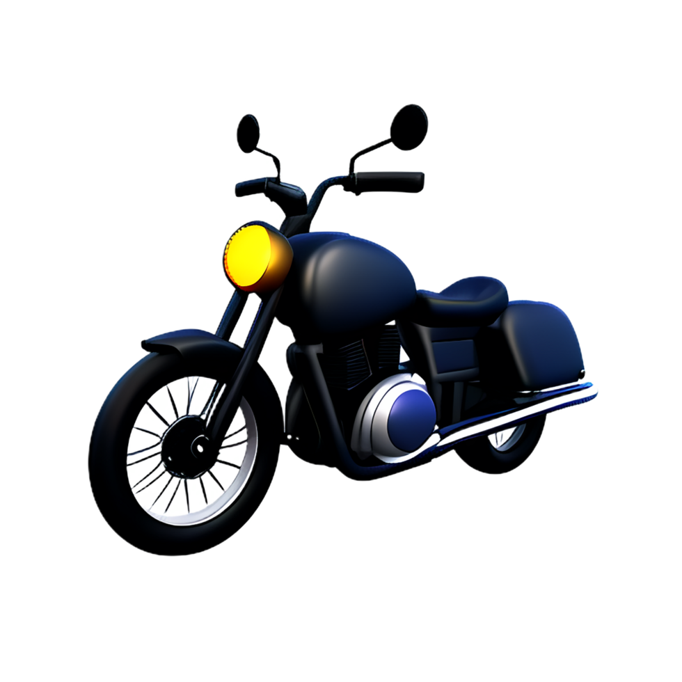 motociclo 3d interpretazione icona illustrazione png