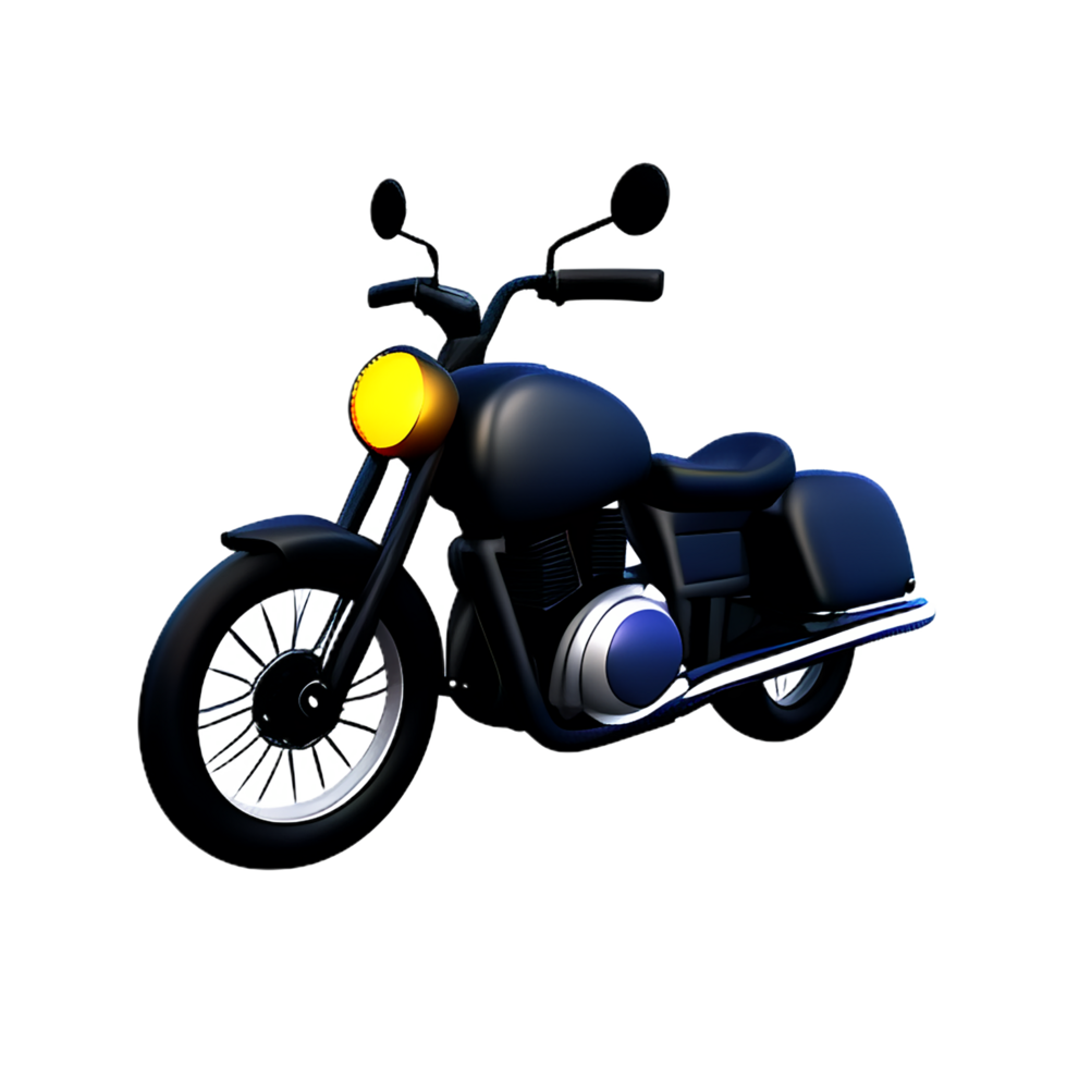 motorcycle 3d rendering icon illustration png