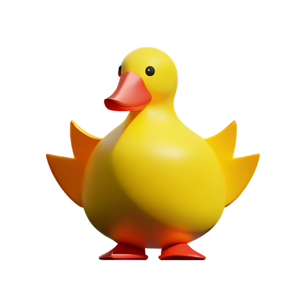 duck 3d rendering icon illustration png