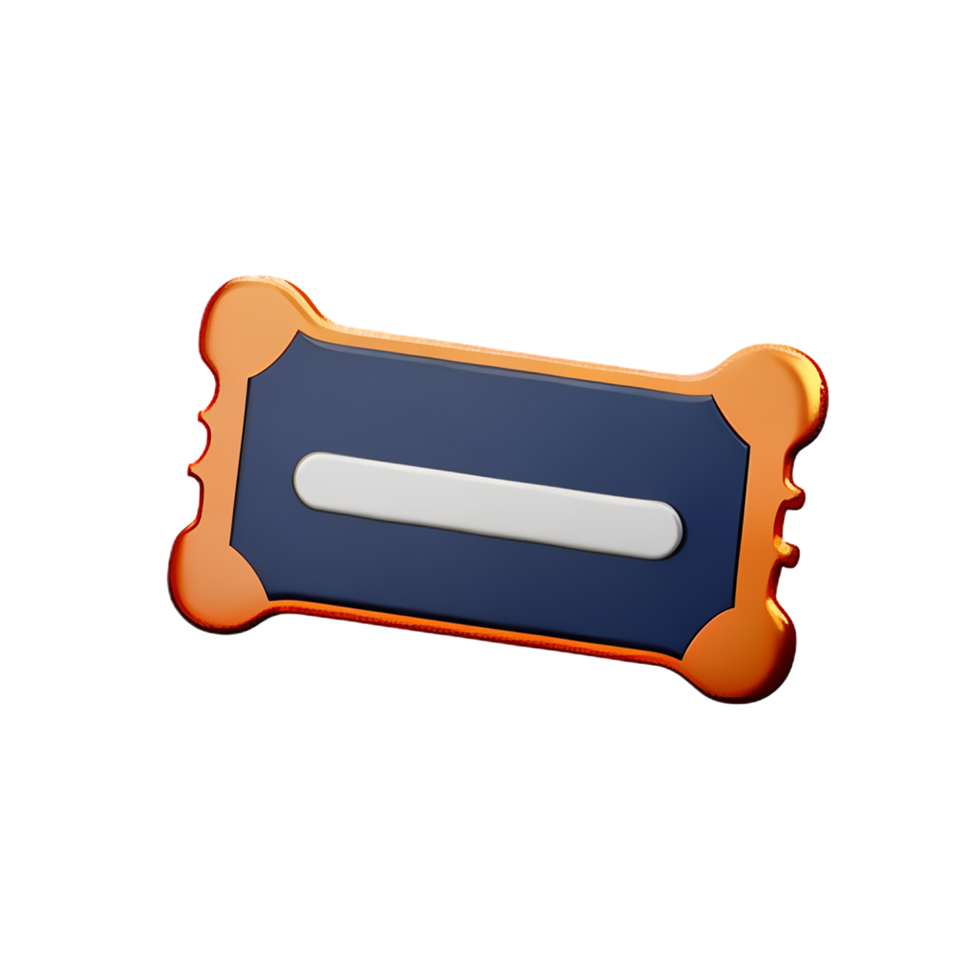 ticket 3d rendering icon illustration png