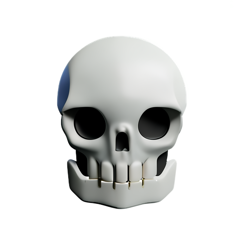 skull 3d icon illustration png