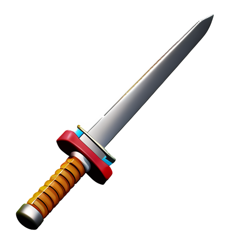 sword 3d rendering icon illustration png