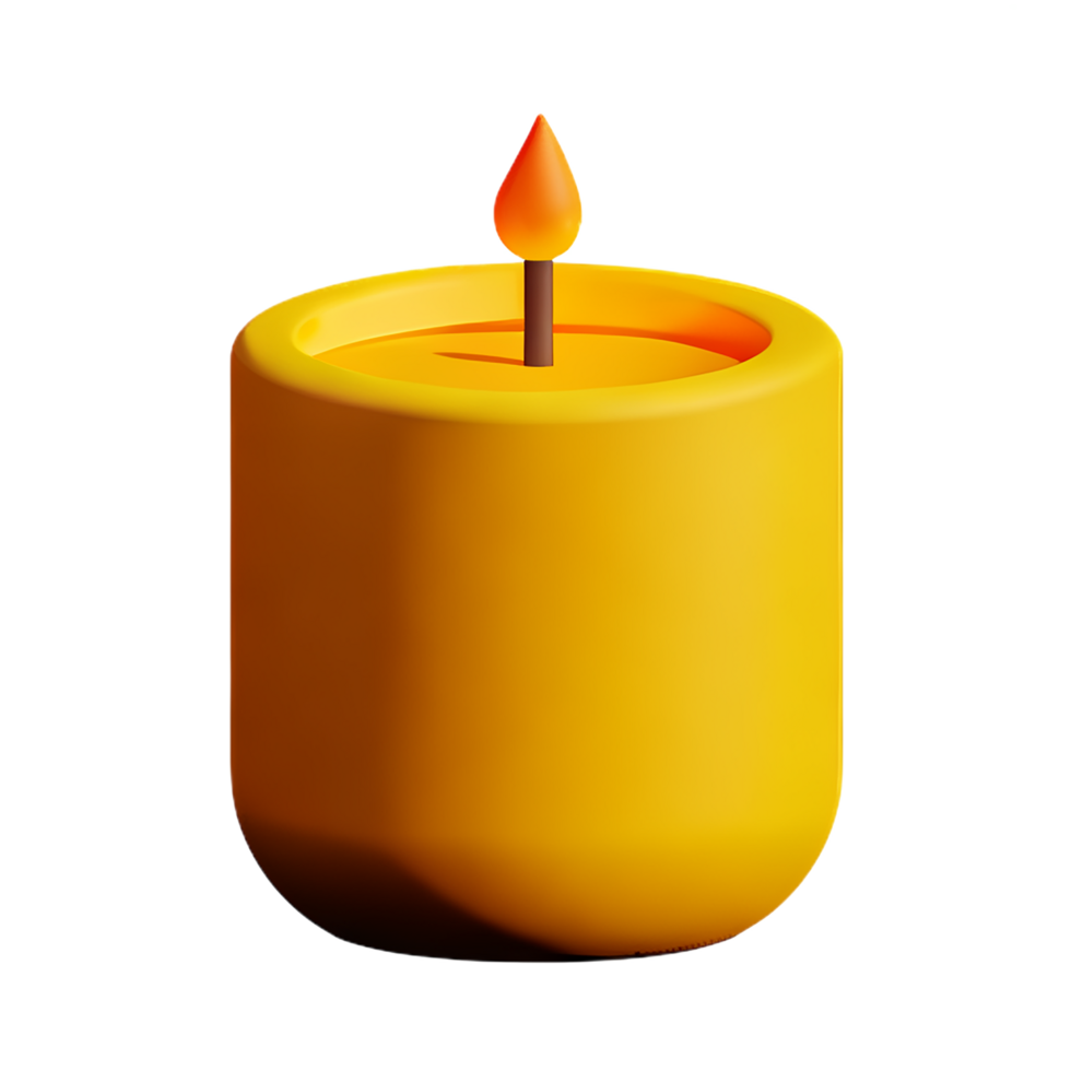 candle 3d rendering icon illustration png