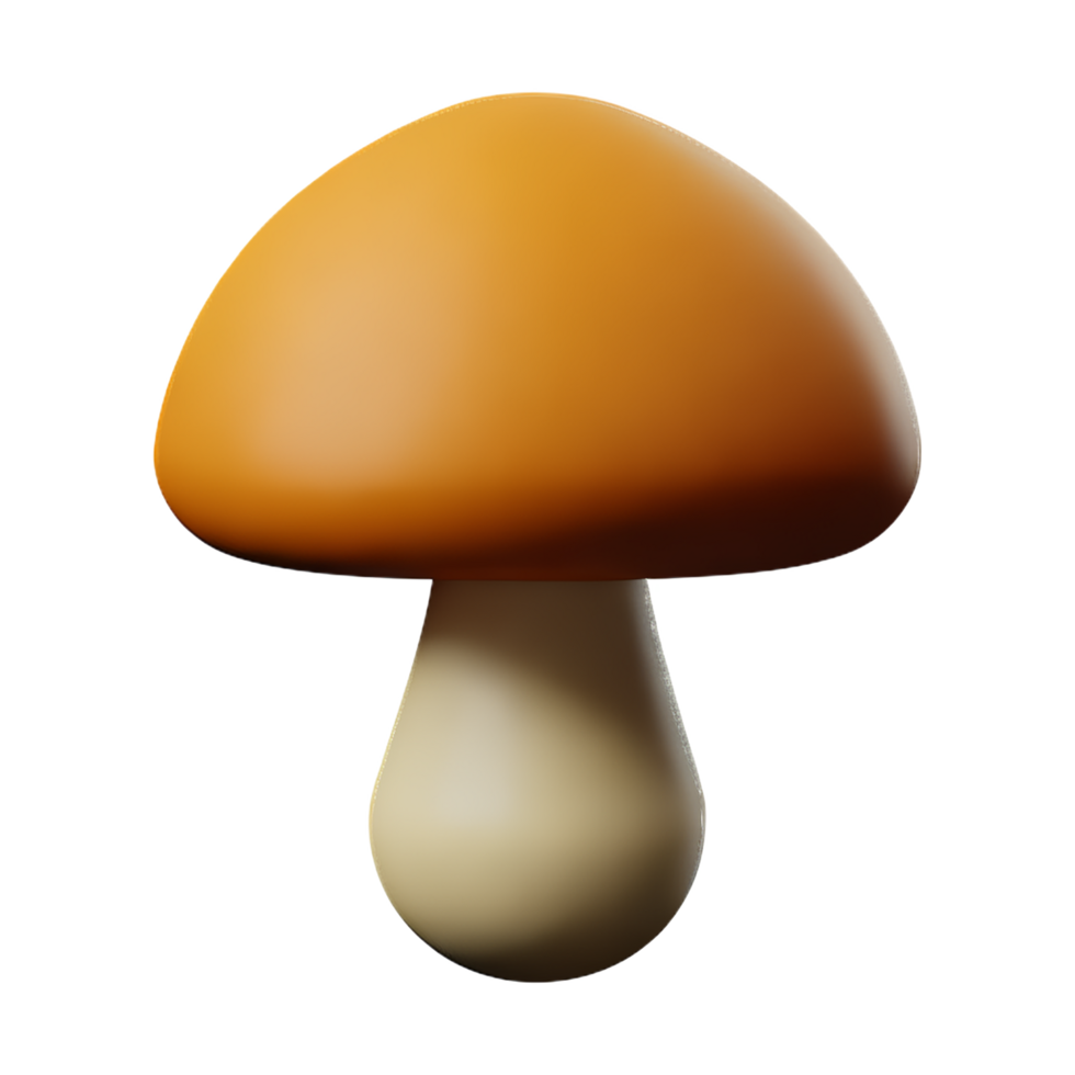 mushroom 3d rendering icon illustration png