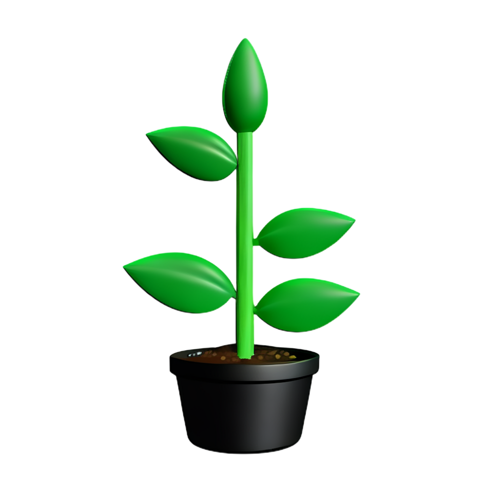 plant 3d icon illustration png