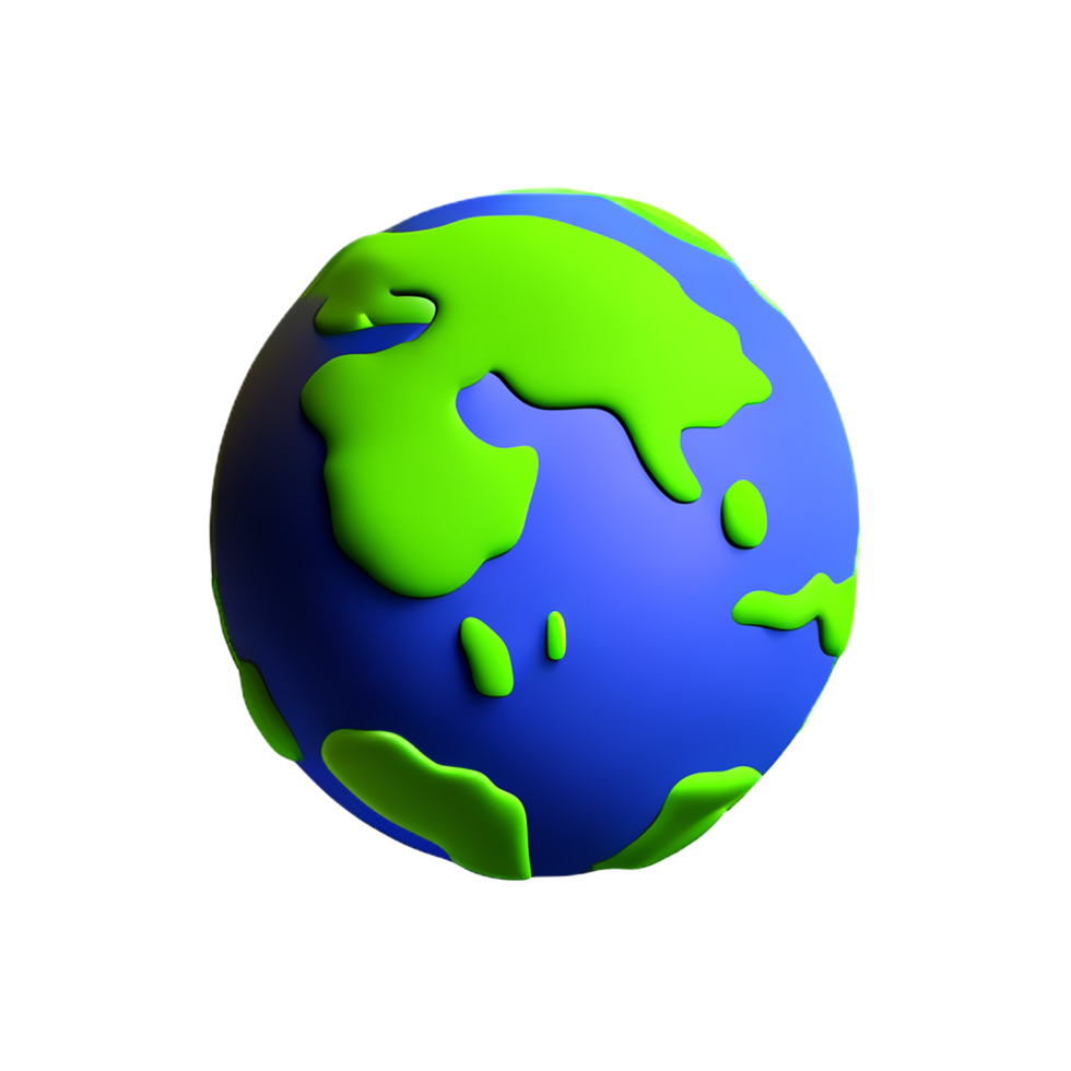 earth 3d icon illustration png