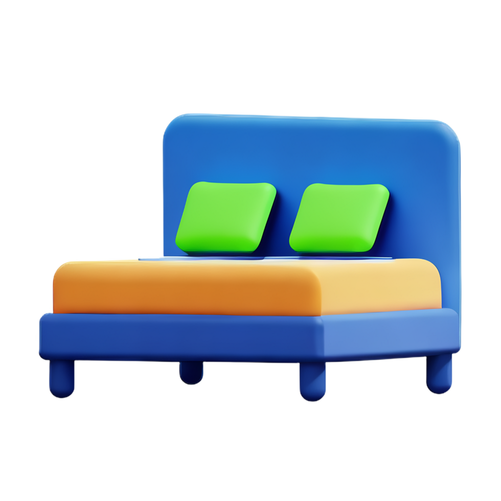 cama 3d representación icono ilustración png