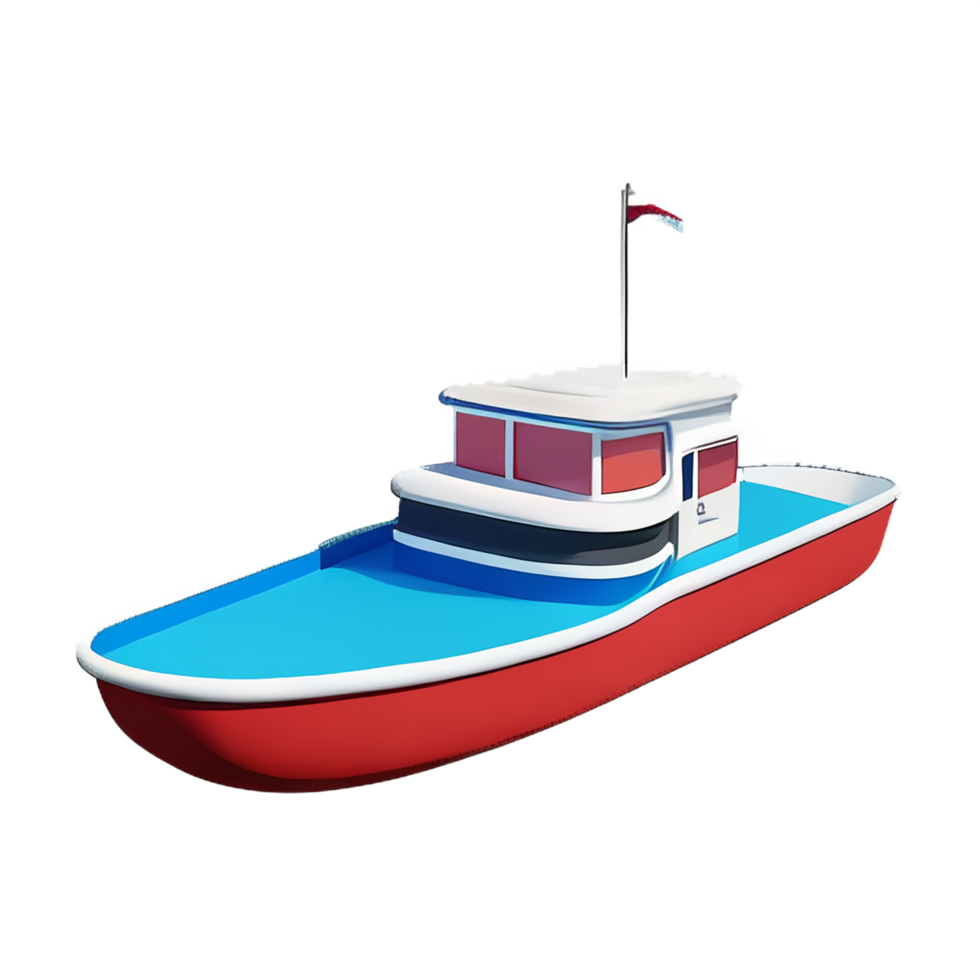 boat 3d rendering icon illustration png