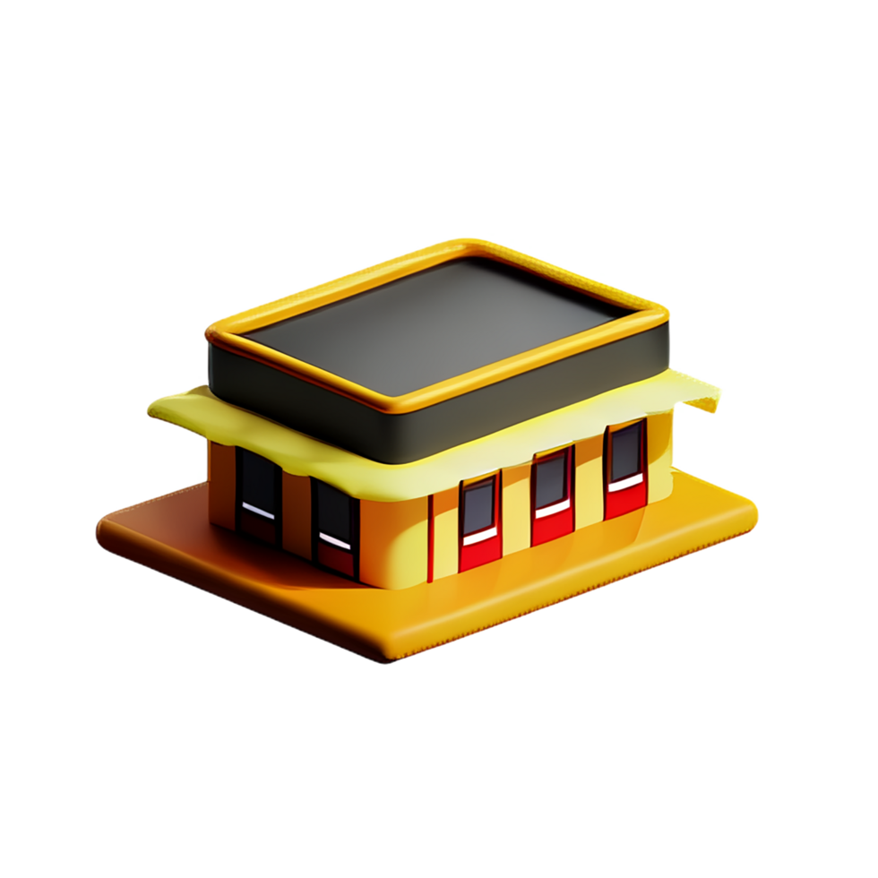 restaurant 3d rendering icon illustration png