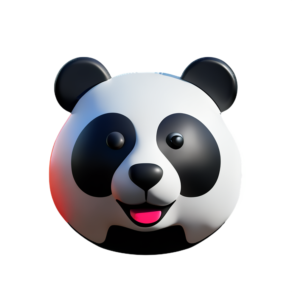 panda 3d rendering icon illustration png