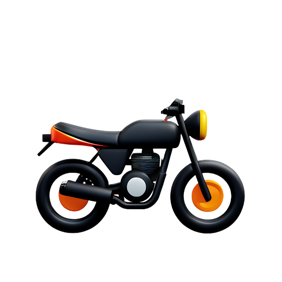 motorcycle 3d rendering icon illustration png