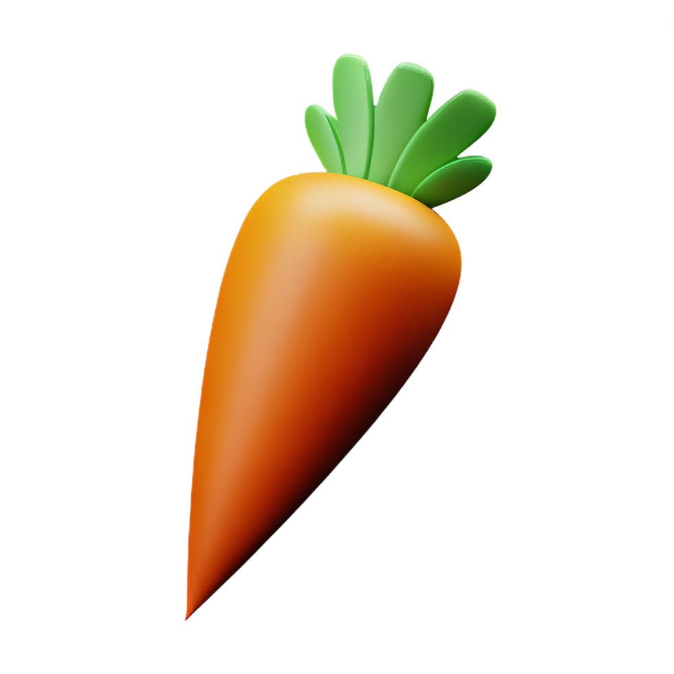 carrot 3d rendering icon illustration png