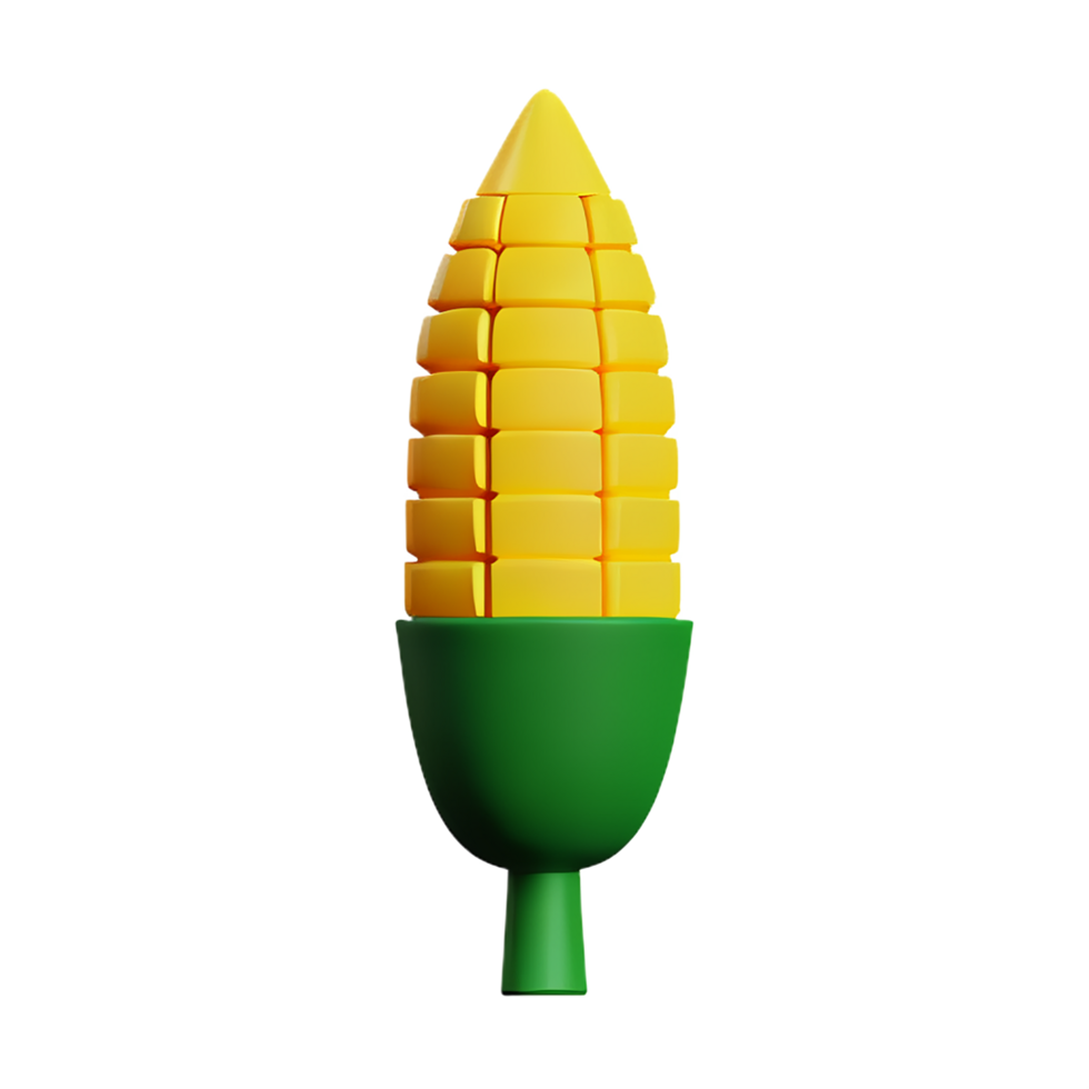 corn 3d rendering icon illustration png