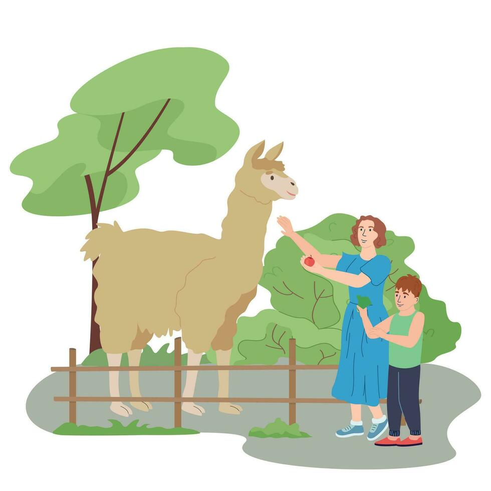 Contact Farm Flat Concept vector