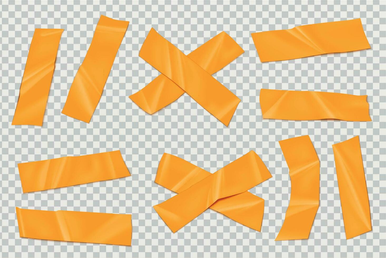 Orange Duct Tape Set vector