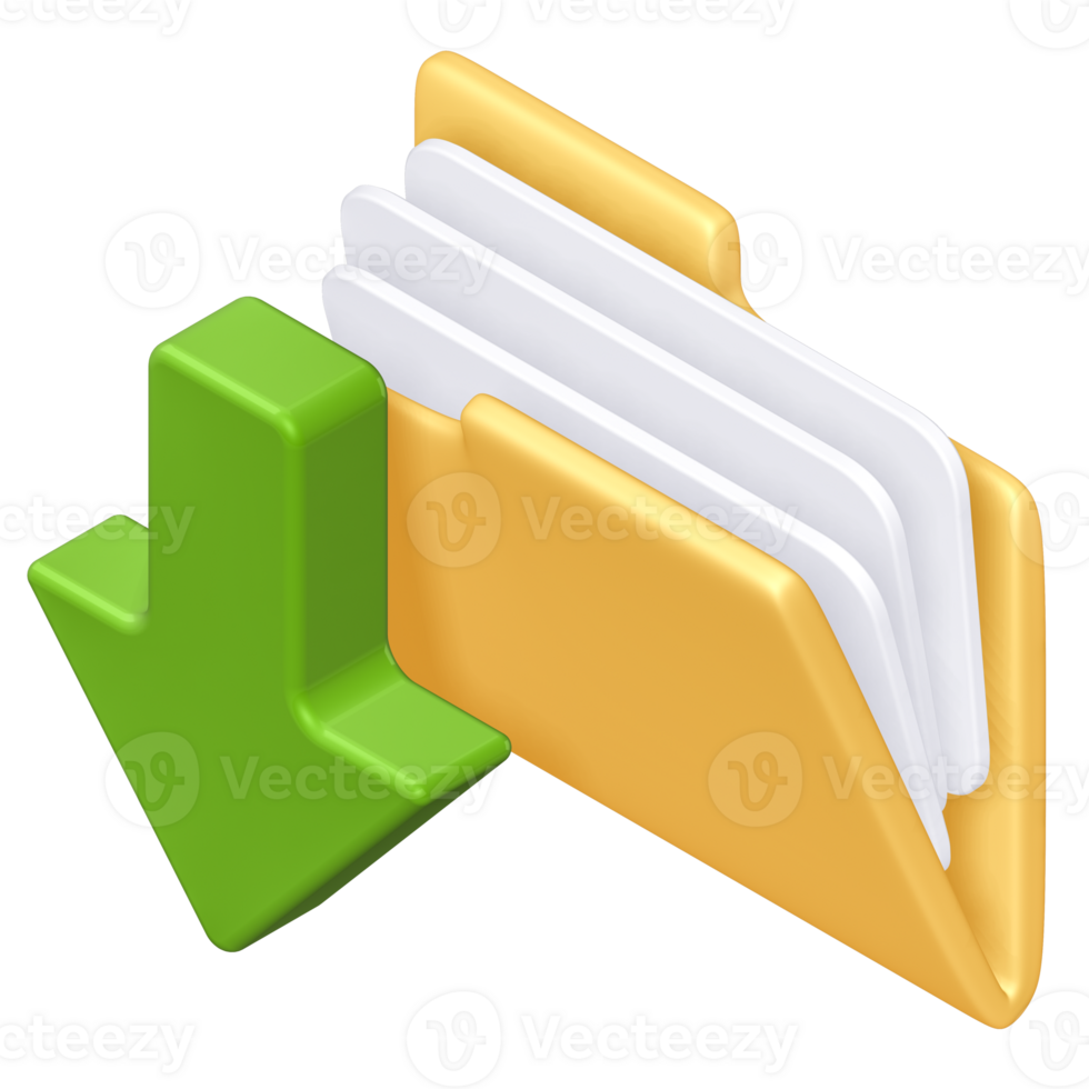 Download Folder Icon, 3d rendering png