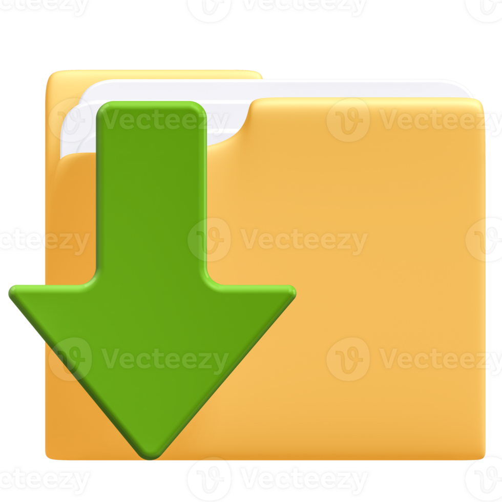 Download Folder Icon, 3d rendering png