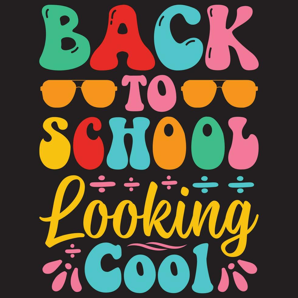 Back To School Looking Cool vector