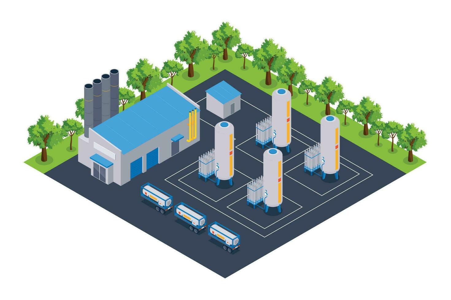 Gas Storage Farm Composition vector