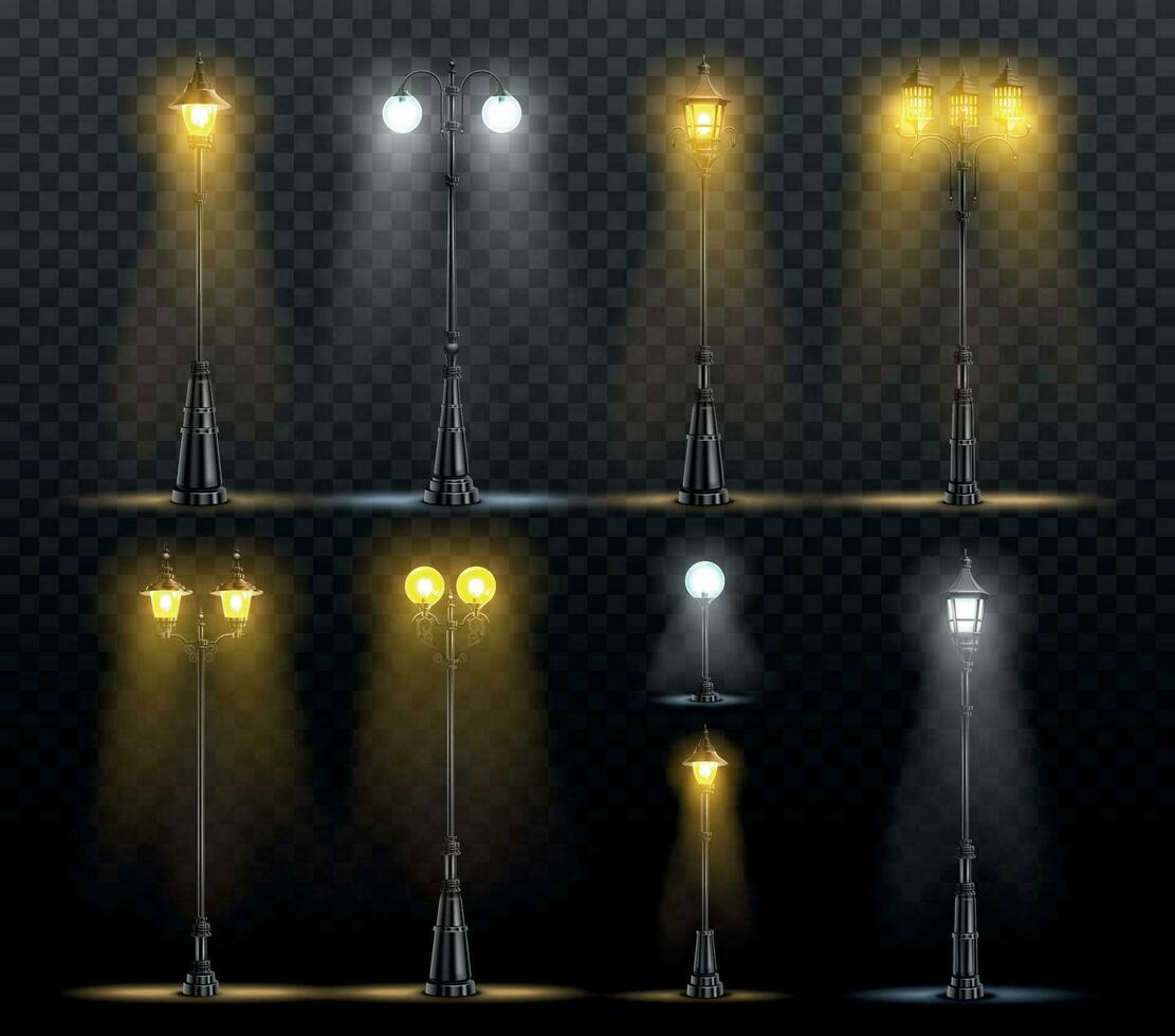 Lanterns Realistic Set vector