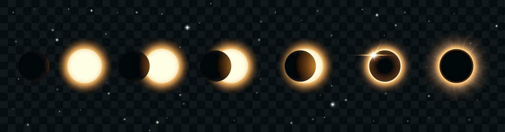 Eclipse Stages Realistic vector