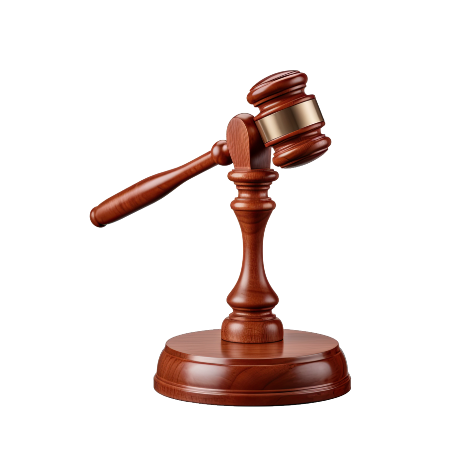 Gavel on transparent background. AI Generative png
