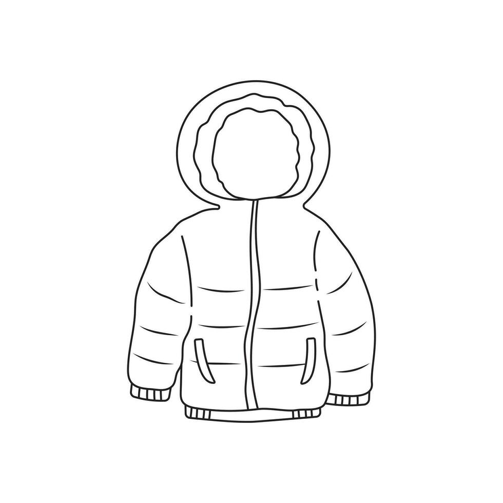 mano dibujado niños dibujo dibujos animados vector ilustración invierno Saco icono aislado en blanco antecedentes