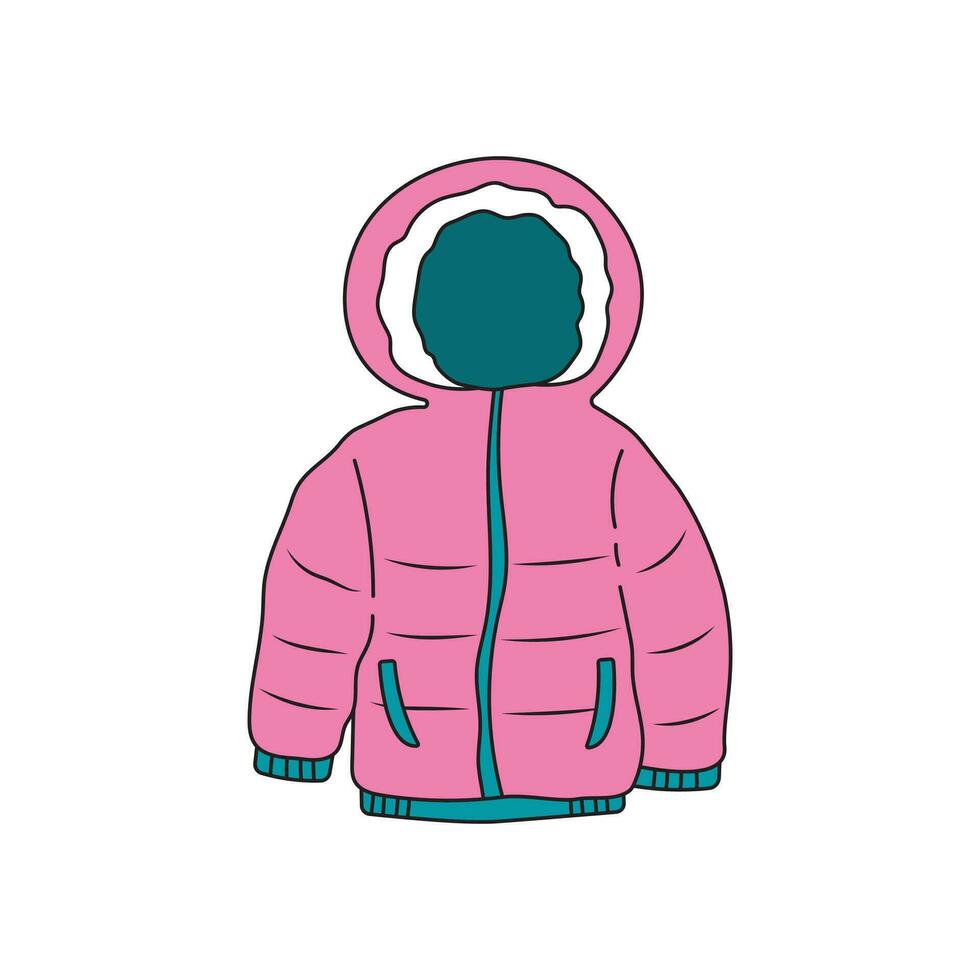 niños dibujo dibujos animados vector ilustración invierno Saco icono aislado en blanco antecedentes