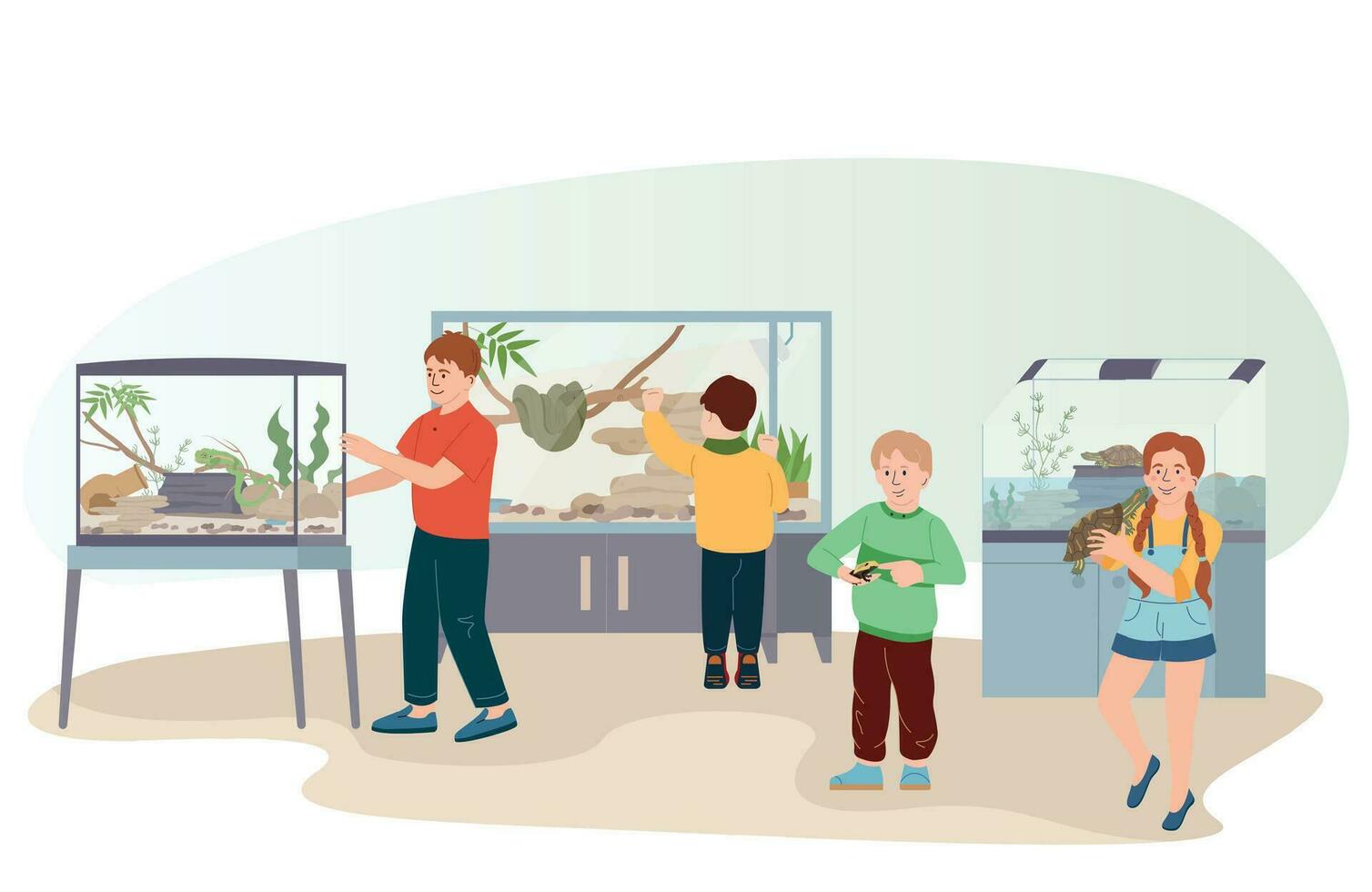 Exotic Reptile House Composition vector