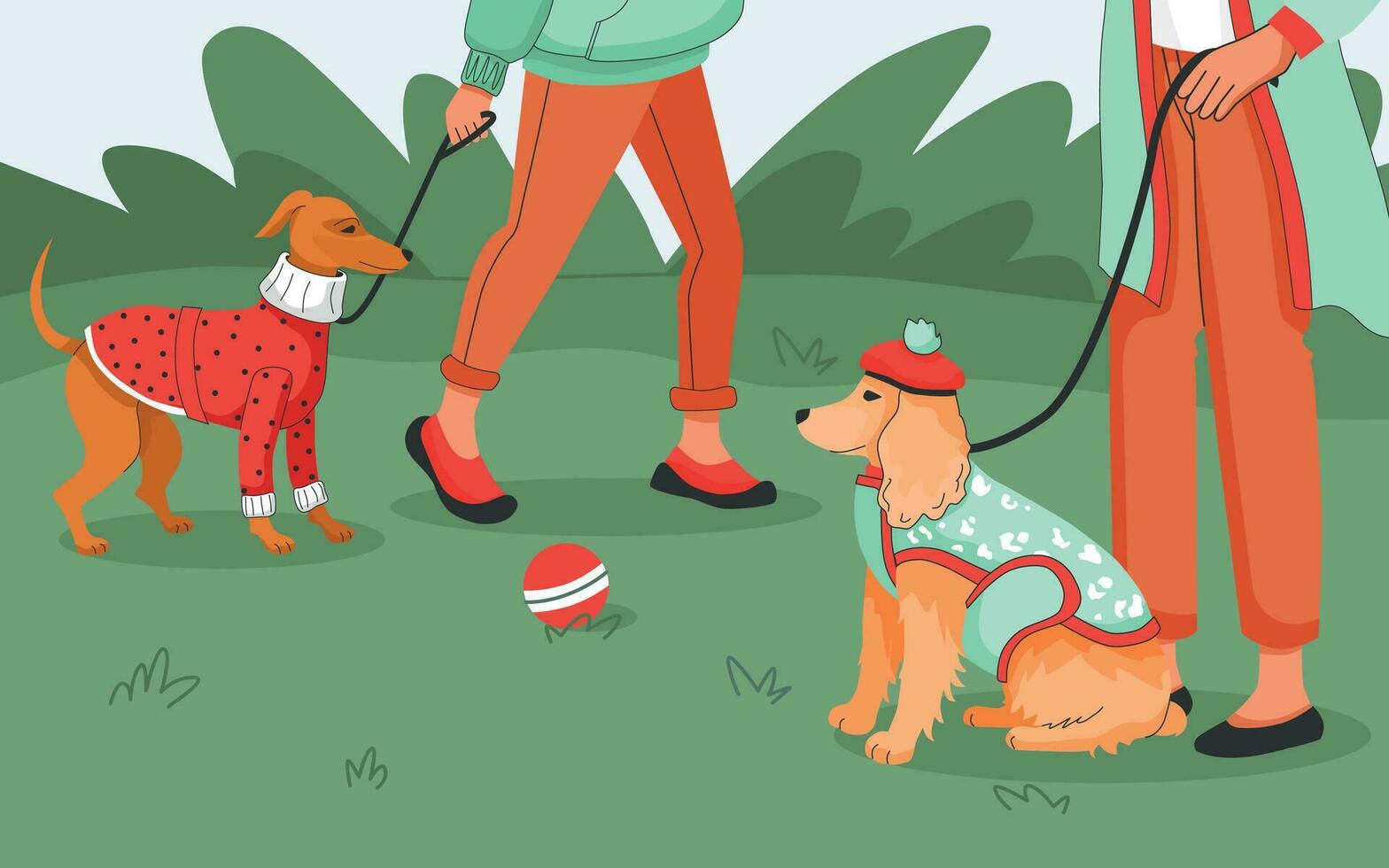 Dog Clothes Flat Background vector