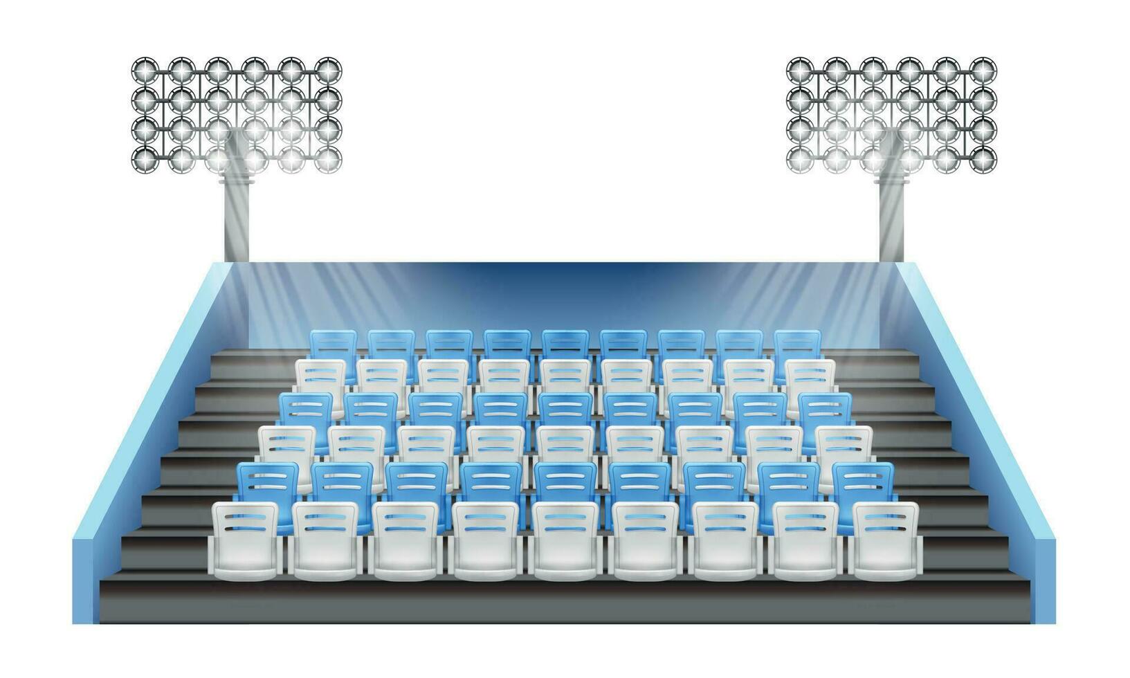 Stadium Tribune Realistic Composition vector