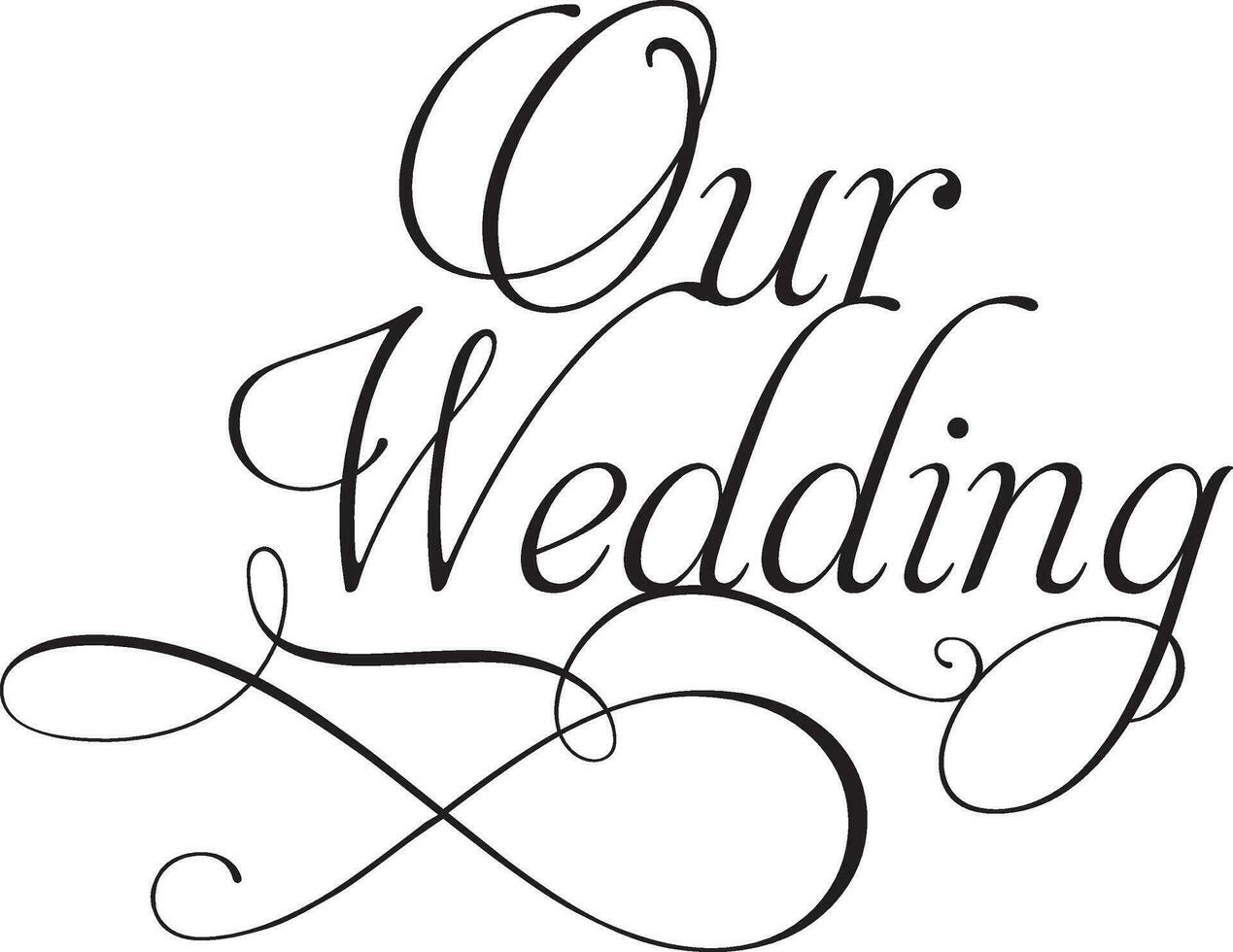 Our wedding design vector laser cut