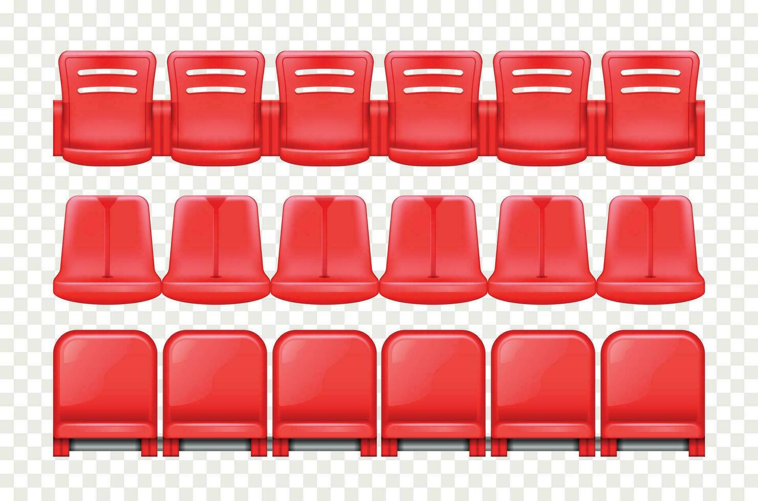 Stadium Tribune Rows Set vector