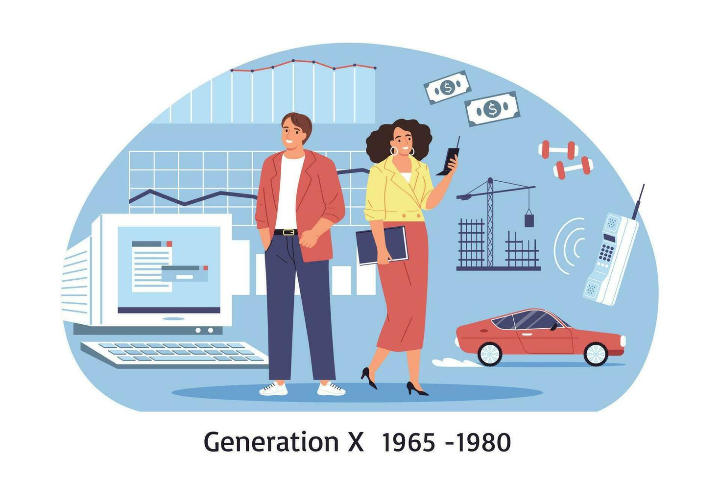 Generation X People Composition vector