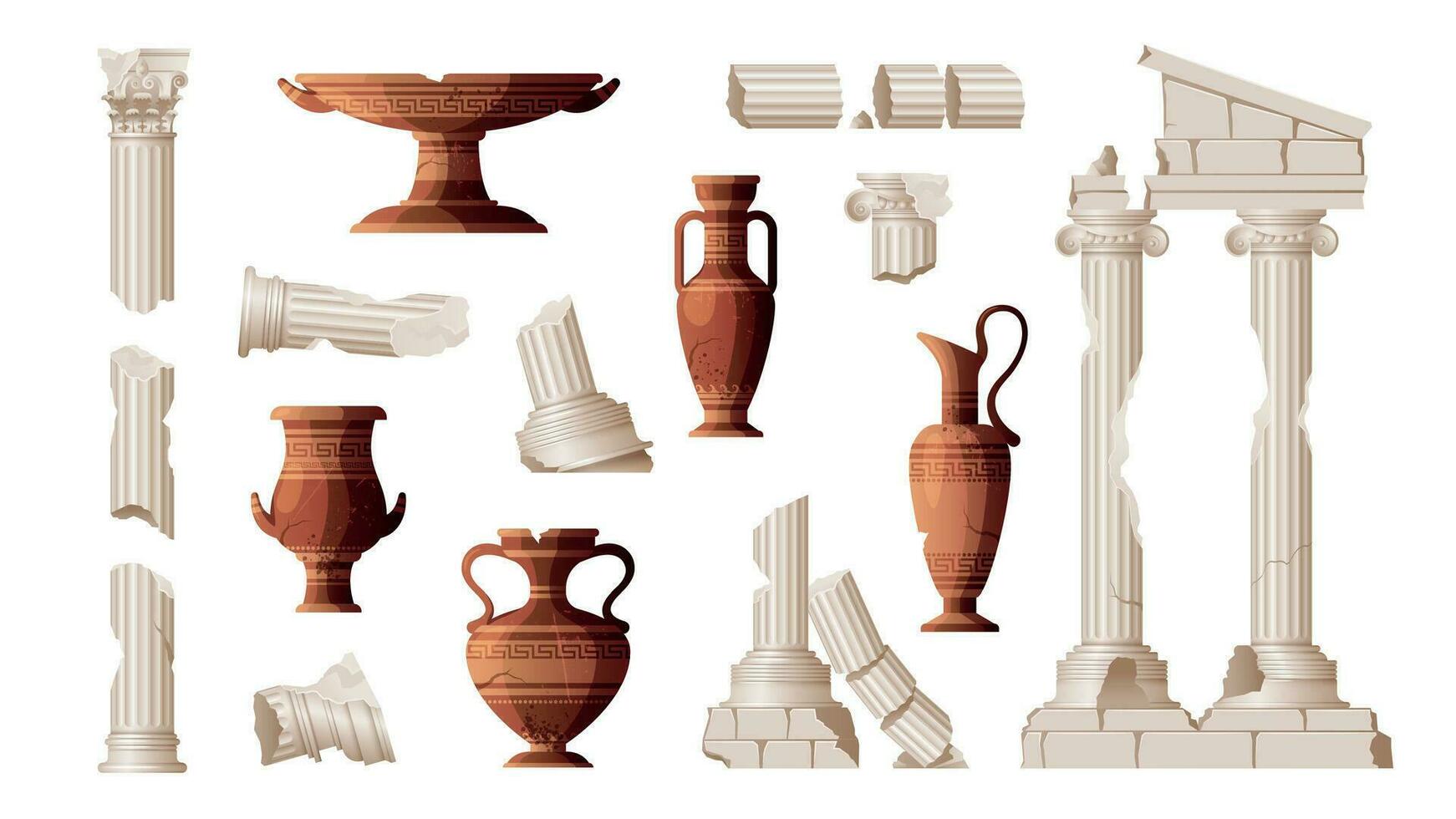 Ancient Findings Icon Set vector