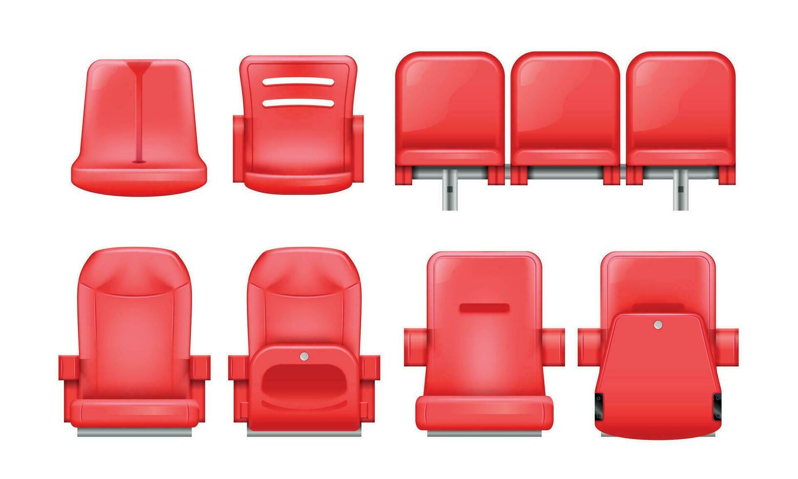 Isolated Stadium Seats Set vector