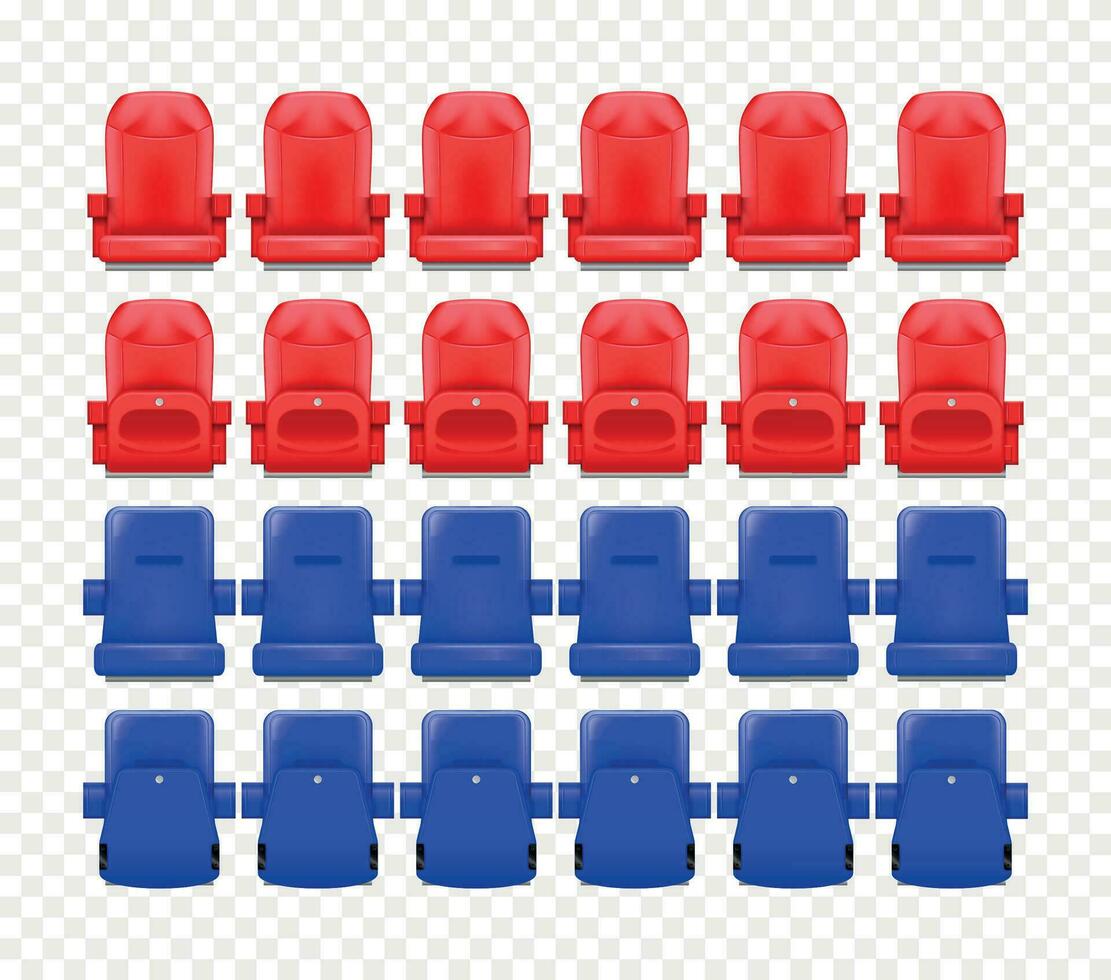 Realistic Stadium Seats Set vector