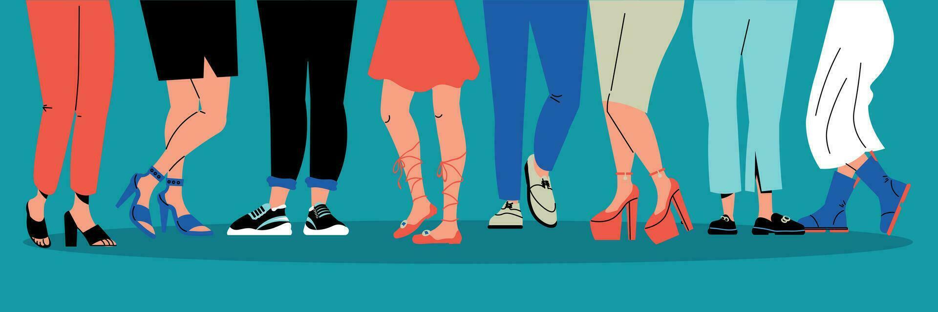 Legs Wearing Shoes vector