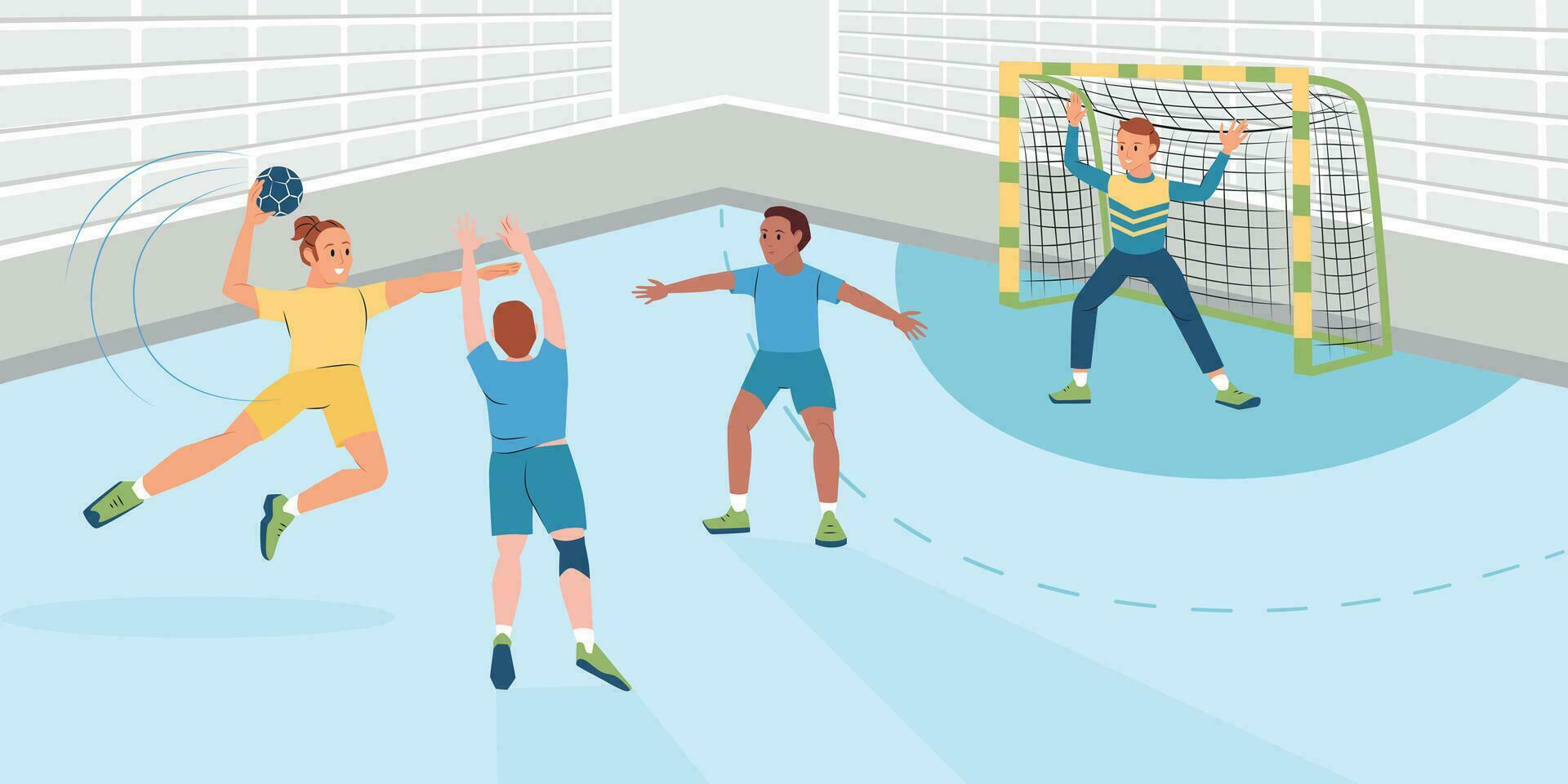 Handball Match Illustration vector