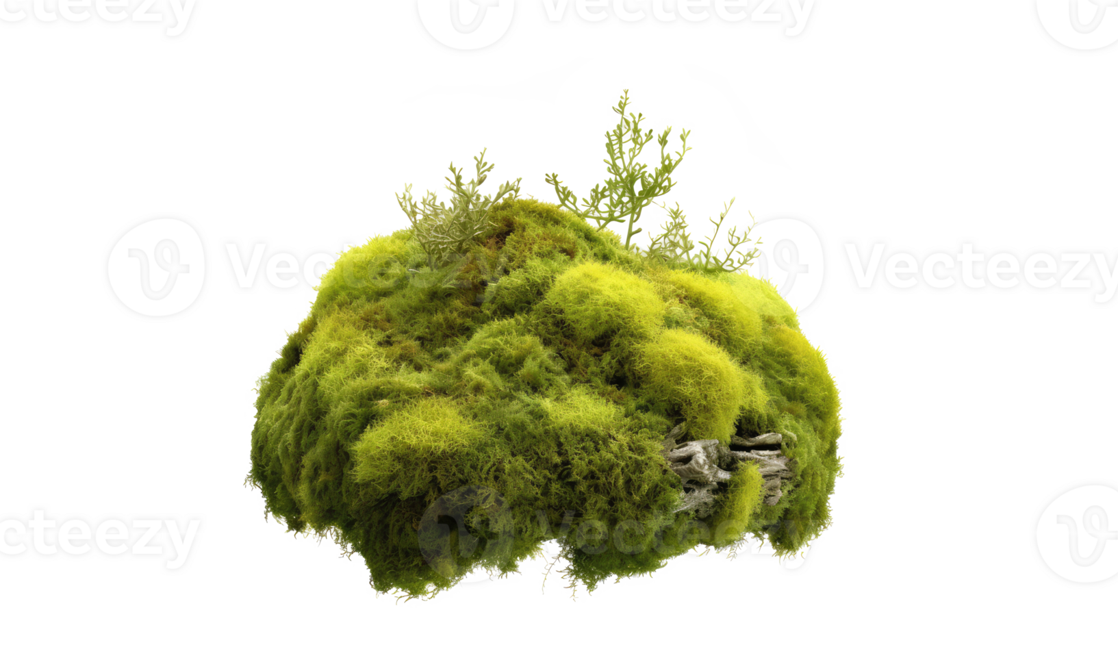 rock covered with moss . AI Generated png