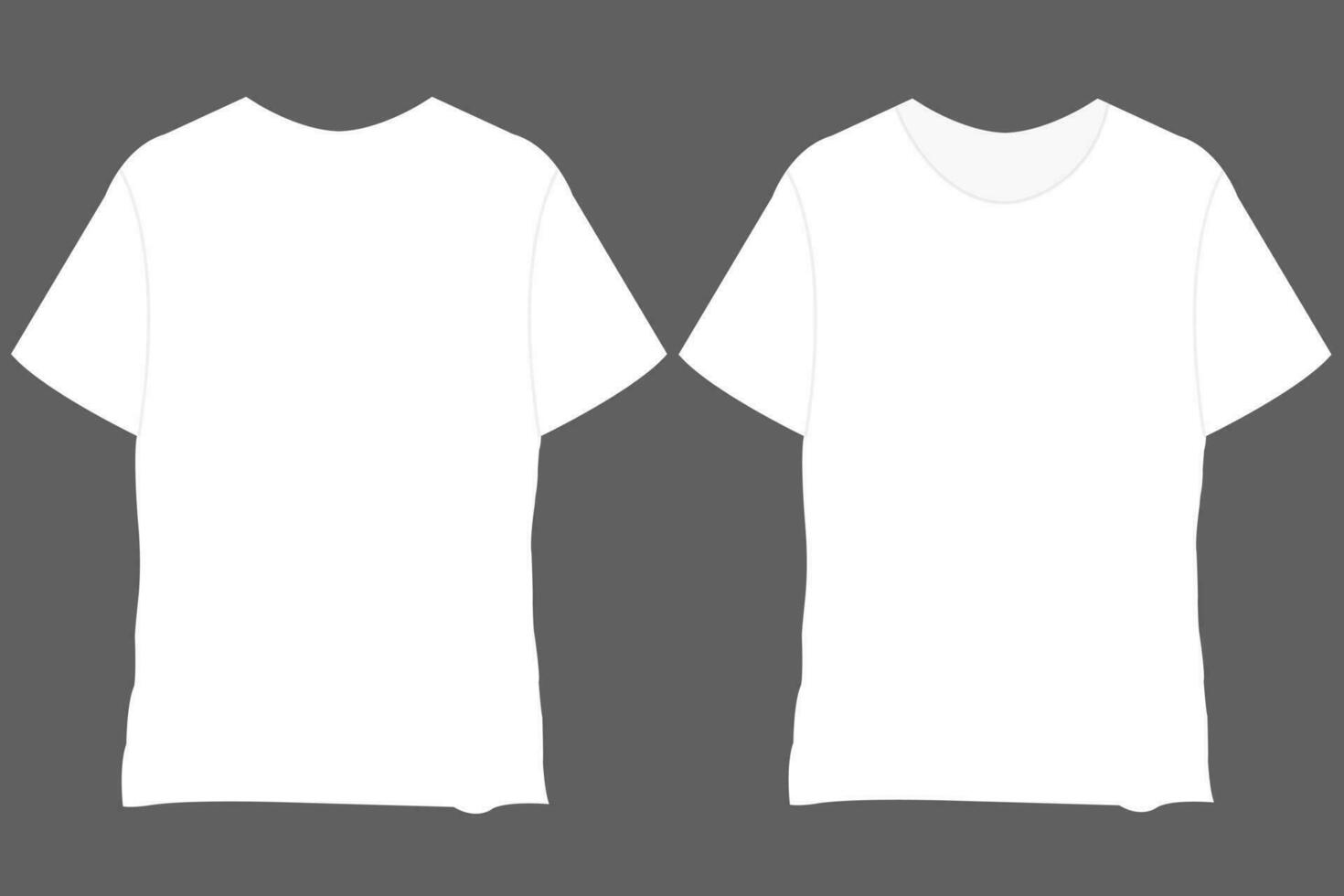 camiseta Bosquejo vector modelo. blanco blanco camisetas frente ver presentación para impresión. de los hombres blanco Bosquejo Listo a reemplazar diseño. corto manga casual paño camiseta.