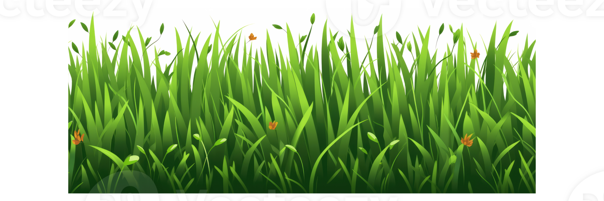 fresh spring green grass . AI Generated png