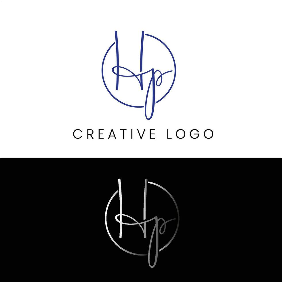 HP initial letter logo vector