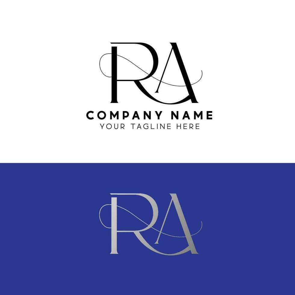 RA initial letter logo vector