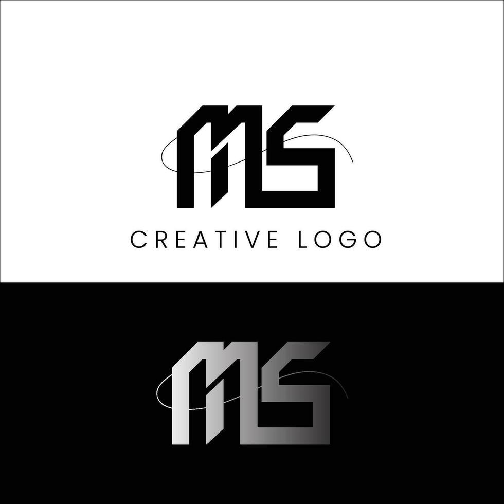 MS initial logo vector