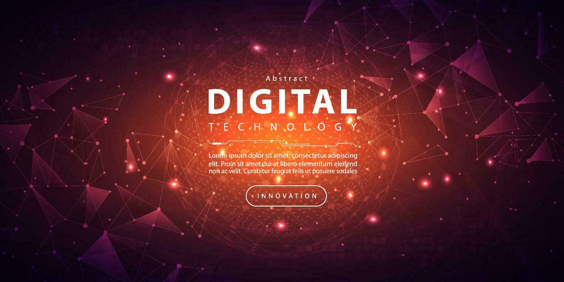 Abstract digital technology futuristic circuit blue orange background, Cyber science tech, Innovation communication future, Ai big data, internet network connection, Cloud hi-tech illustration vector