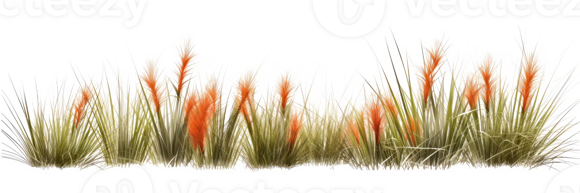 close-up of grass with flowers . AI Generated png