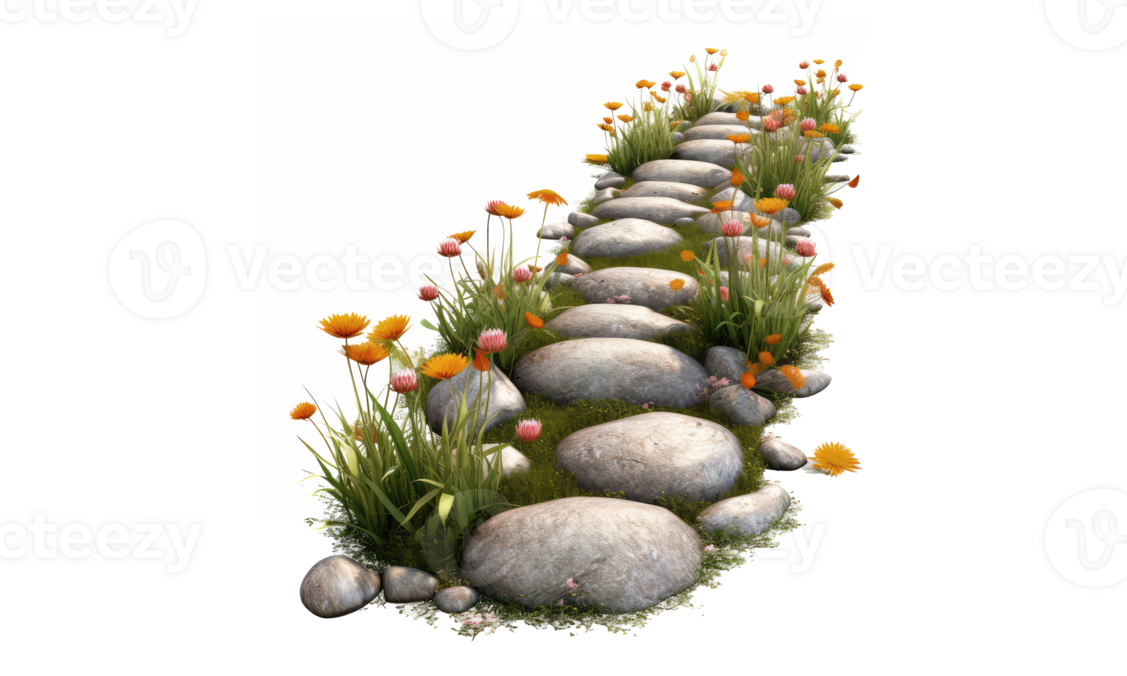 grass gravel path . AI Generated png